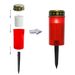 Candela commemorativa a LED impermeabile per tombe - Luce bianca calda lampeggiante a batteria - Luce religiosa in plastica per preghiera con picchetto da terra_voghion.com