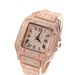 BlazeRome Men's Hip-Hop Watch - Square Full Diamond Dial With Roman Numerals_voghion.com