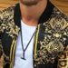 Geeignet für alle Jahreszeiten 2025 Neue Herbst Herren Slim Fit Leopard Print Rundhals Casual Jacke Mantel_voghion.com