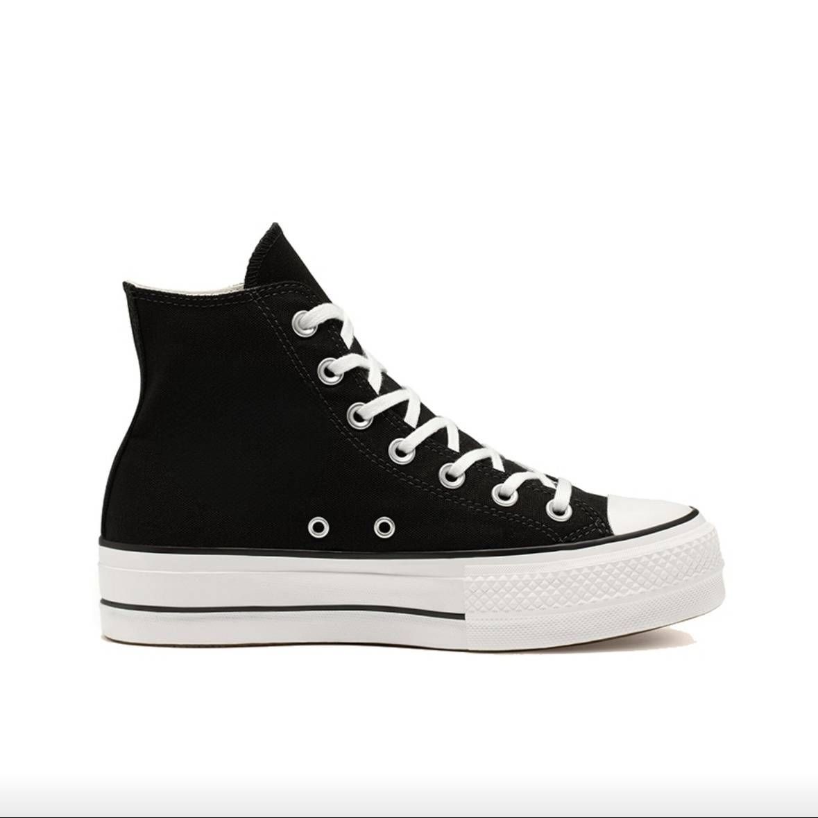 Muffin Sole, Classic All-match Casual, High-top And Low-top, Thick-soled Canvas Shoes, Black And White_voghion.com