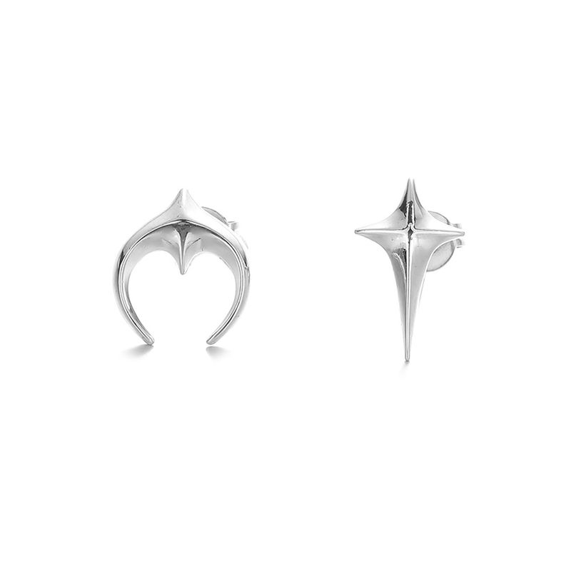 Ins Trendy Männer Und Frauen High-End Stern Und Mond Ohrringe, Design, Temperament, Licht Luxus, Vielseitige Persönlichkeit Ohrringe_voghion.com