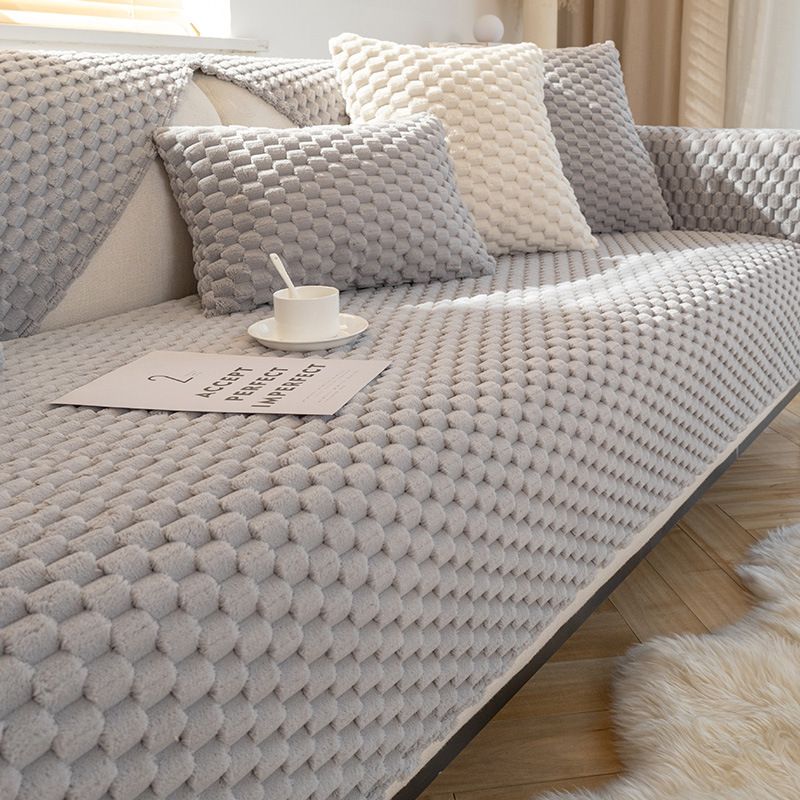 Casa e giardino Cuscino per divano invernale in peluche, cuscino ispessito, semplice e moderno, copridivano antiscivolo, asciugamano in tessuto, fornitura all'ingrosso_voghion.com
