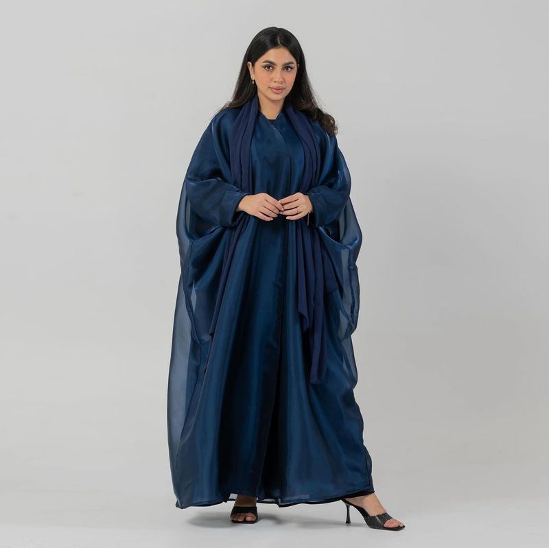 Women's Clothing Muslim Robe Long Skirt Cardigan Satin Fashion Outer Wear_voghion.com