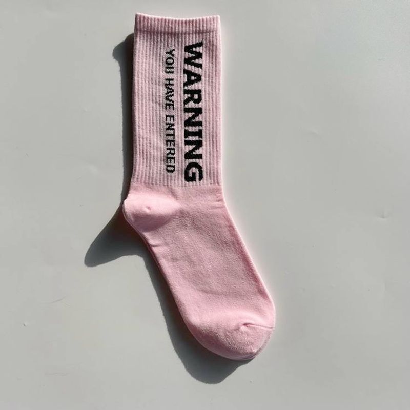 2025d Unisex Trendy Street Ins Candy Color Sports Hip Hop Skateboard Mid-Calf Personality College Style Long Cotton Socks_voghion.com