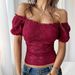 2025 Frühling Sommer Sexy Aushöhlen Crop Top Slim Fit Off-Shoulder Spitzenbluse Damenbekleidung_voghion.com