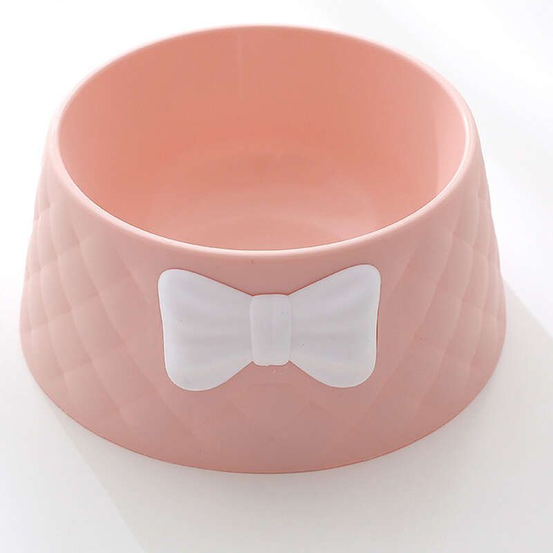 Pet Macaron New Style Bow Diamond Pattern Mačja skleda, ki poglablja neprepustno hrano za pse_voghion.com