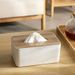 Living Room Desktop Japanese Style Wooden Tissue Box Plastic Simple Tissue Dispenser Creative Household Multifunctional Storage Box_voghion.com