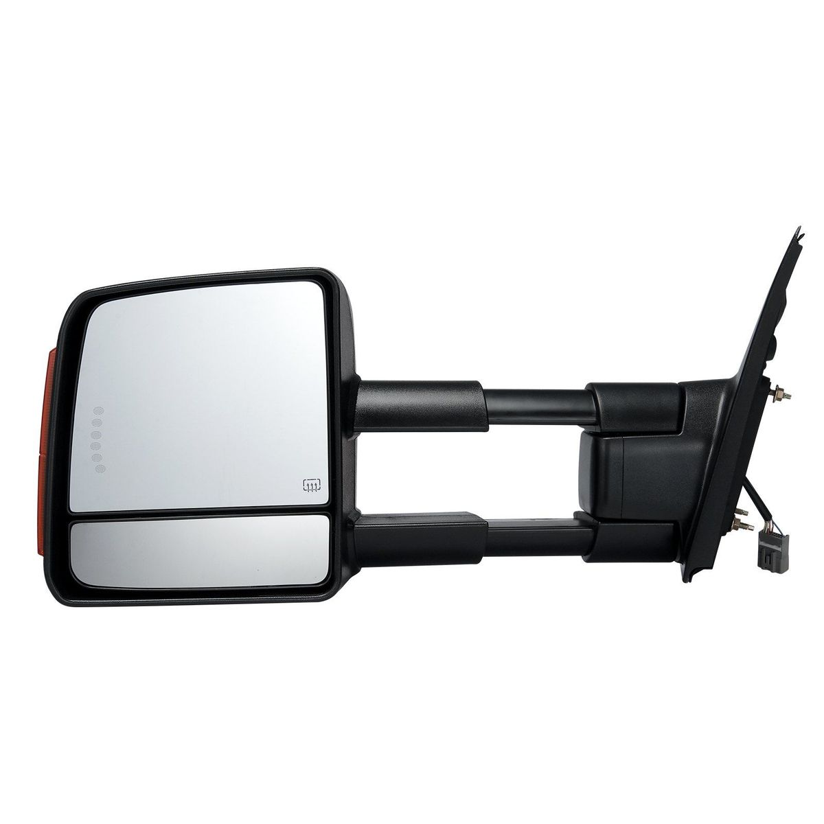 VEVOR Towing Mirrors Fit For 2007-2017 Toyota Tundra, Power Heated Tow Mirror With Signal Light/LED Arrow Signal Light, Plane & Convex Glass, Manual Controlling Telescoping Folding, Black_voghion.com