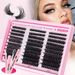 False Eyelashes Thick False Eyelashes 300 Cluster Single Cluster Hair 10-18mm With Glue Suit In Stock_voghion.com