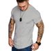 2023 Summer New Short Sleeve T-Shirt Solid Color Casual Round Neck Men's Top_voghion.com