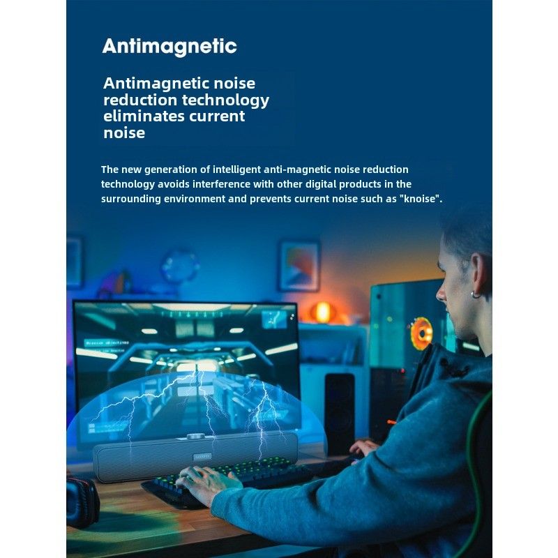 350BS Wired Desktop All-in-One Strip Sound Blaster Sound Bar Speaker, Laptop USB Bluetooth Speaker_voghion.com