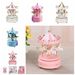 Creative Fantasy Christmas Holiday Decor Carousel Music Box Easy Use Carousel Ferris Wheel Ornaments_voghion.com