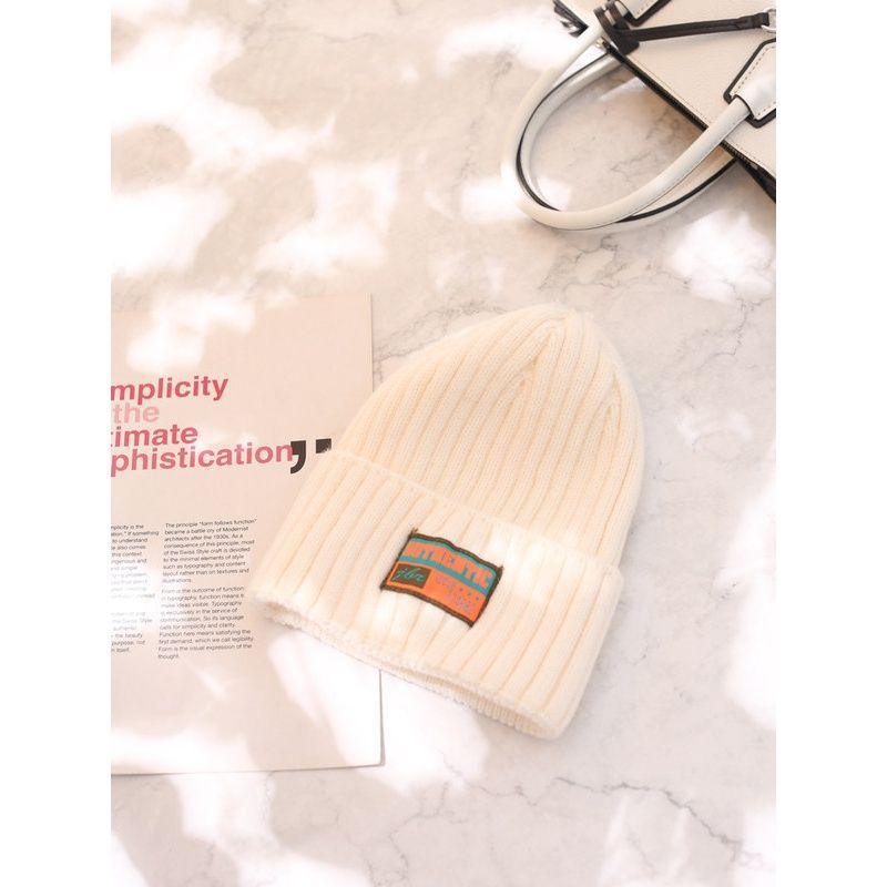 Chapeau en laine tricoté pour enfants, visage rond, Version polyvalente, mode Orange coréenne, automne et hiver_voghion.com