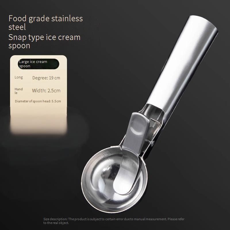 Self-Melting Ice Cream Scoop - Professional & Home Use Stainless Steel Scooper For Gelato/Fruit/Sorbet (Ergonomic Anti-Stick Design)​_voghion.com