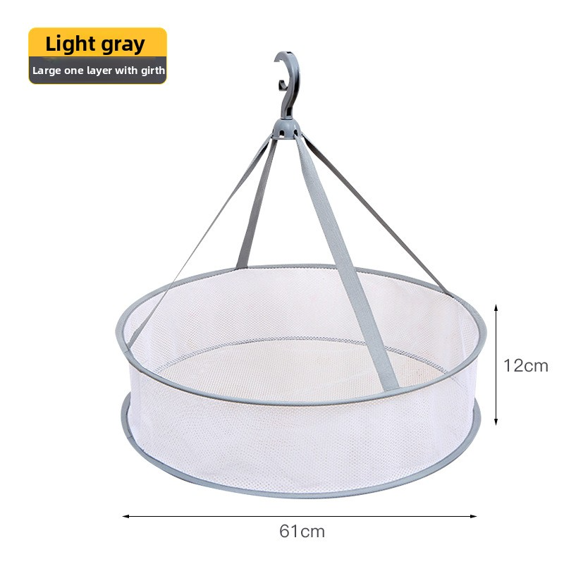 Rede de secagem de roupa de 2 camadas - Superfície plana e espaçosa para roupas íntimas e meias, à prova de vento e dobrável para uso interno/externo_voghion.com