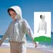Felpa con cappuccio per bambini con protezione solare UPF 50+ - Rashguard leggero a maniche lunghe per ragazzi e ragazze, maglietta da bagno traspirante anti-UV per spiaggia e giochi all'aperto_voghion.com