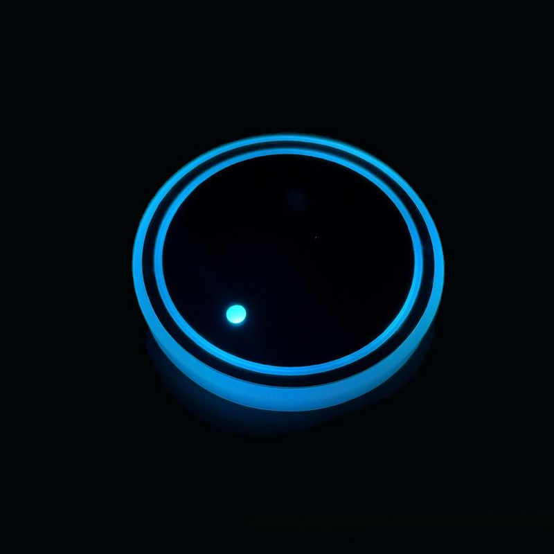 Venta caliente nueva luz ambiental para automóvil con certificación CE y FCC, alfombrilla luminosa para taza de agua de siete colores_voghion.com