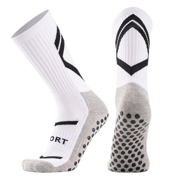 Fußballsocken für Erwachsene, rutschfeste Fußballsocken mit Handtuchunterseite, verdickte Sportsocken für das Studententraining, gepunktete Mittelschlauchsocken für Männer und Frauen_voghion.com