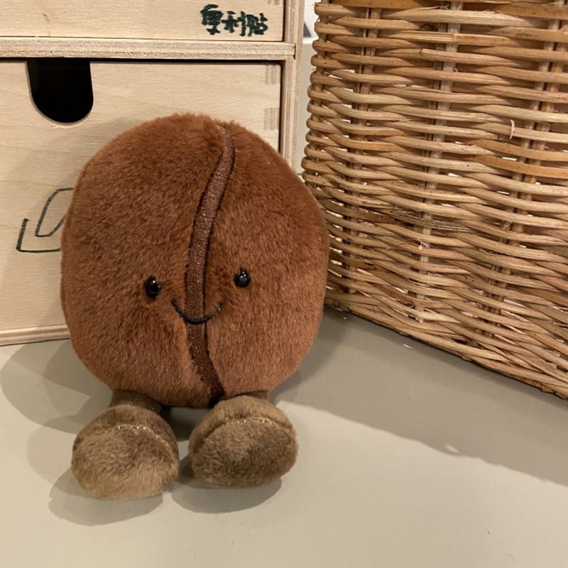 Adorable poupée en forme de grain de café, jouet créatif et apaisant, compagnon pour enfants, poupée et poupée en tissu à offrir_voghion.com