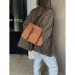 Dilraba Same Style Messenger New Suede Monospalla Tracolla Grande Marrone Opaco_voghion.com