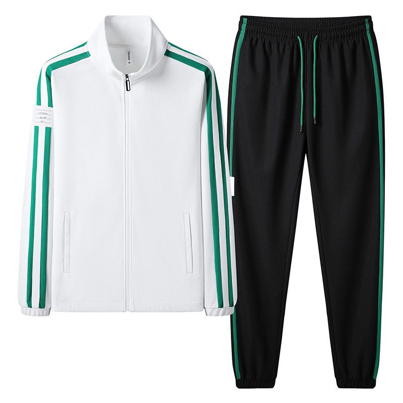 Herrenbekleidung Sportanzug Herren Schuluniform 2022 Neuer Stil Kordelzug Anti-Padded Jacke Jacke Klassischer Drei-Stab-Pullover Freizeitanzug_voghion.com