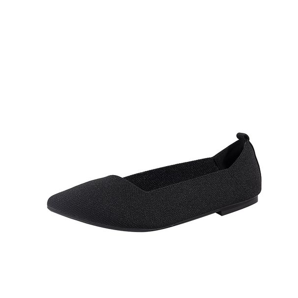 Scarpe da barca a punta da donna, in maglia intrecciata, taglia grande, da donna, taglia 41-46_voghion.com