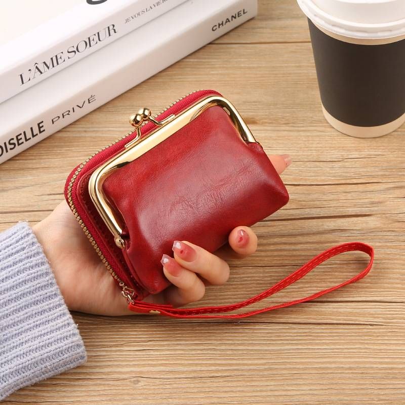 New Women's Fashion Zero Wallet Cross border Women's Card Bag Zero Wallet Zipper Clip Bag Multiple Card Positions Retro Wallet_voghion.com
