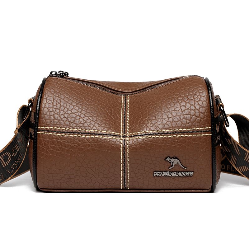 Borsa a mano quadrata piccola da donna, con colletto ribaltabile chiuso, tracolla firmata, tinta unita, casual, innovativa_voghion.com