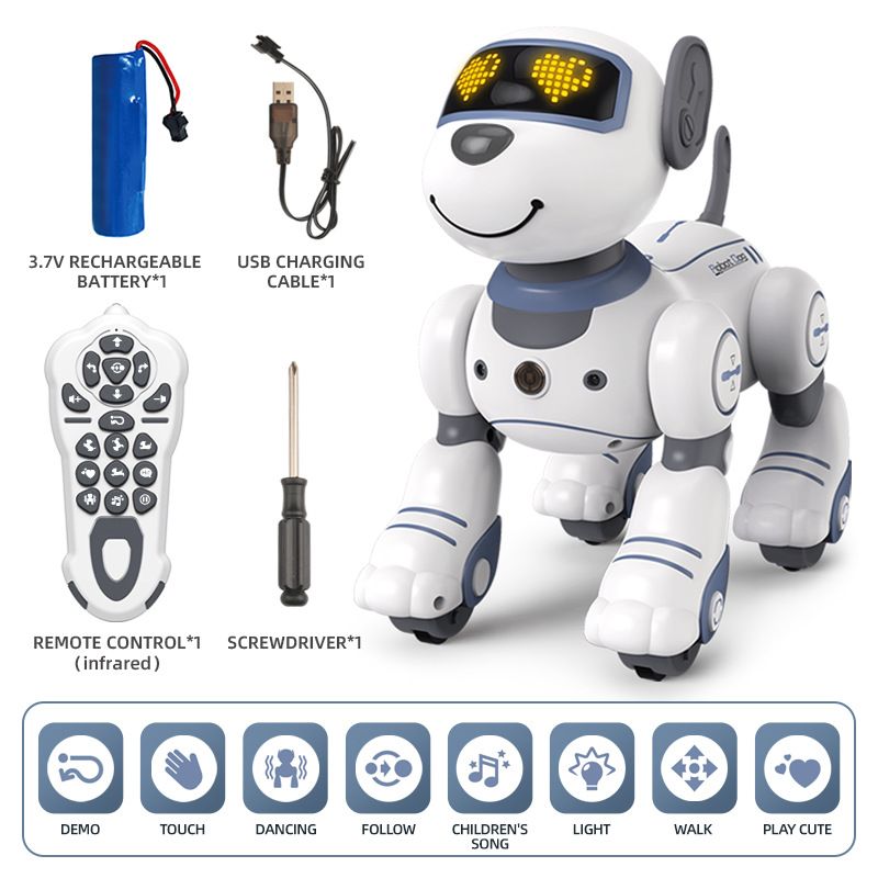 Children's Intelligent Robot Dog Multi Function Programmable Stunt Remote Control Dog Touch Interactive Electric Pet Toy_voghion.com