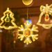 Christmas LED String Lights With Suction Cups - Festive Tree, Snowflake, Star, Moon, Bell & Heart Shapes_voghion.com