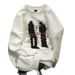 Men's Oversized Crewneck Sweatshirt - Trendy Printed Casual Pullover For Campus & Couples (White/Gray, Fleece Lined Option)_voghion.com
