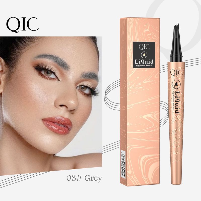Four fork liquid eyebrow pencil lasting natural three-dimensional, no fading, waterproof, anti-sweat, no smudding four claw eyebrow pencil_voghion.com