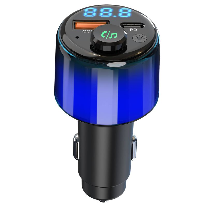 BC90 Bluetooth Car Adapter: High-Performance Audio Upgrade With Fast Charging & Vibrant Ambient Lighting_voghion.com