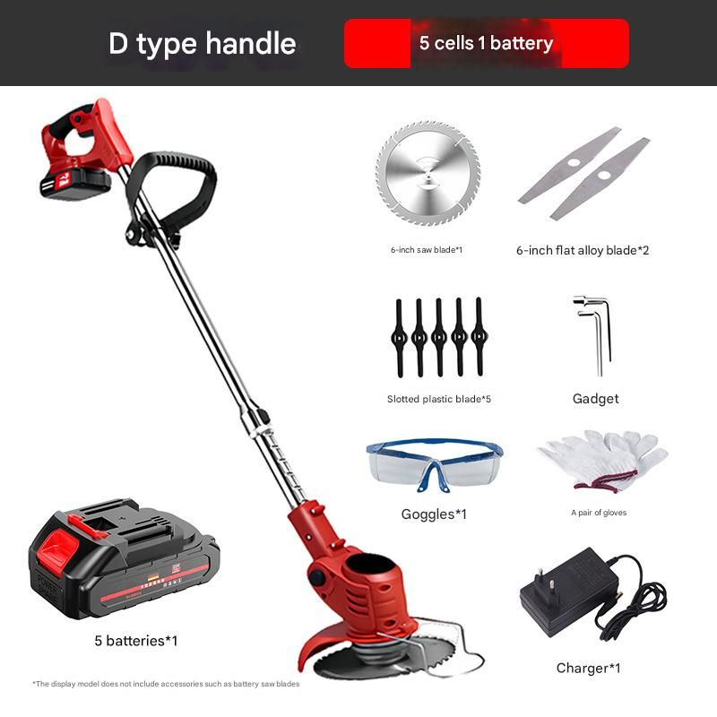DaVKing Electric Lawn Mower Household Small Lawn Mower Lithium Battery High Power Weeding Tool Artifact Lawn Trimming_voghion.com