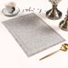 Modern PVC Placemat Set – 30x45cm Linen-Like Textured Table Mats, Non-Slip & Heat-Resistant (Champagne Gold & Silver, Pack Of 4)_voghion.com