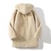 Men's Eco-Friendly Faux Fur Hooded Parka, Oversized Longline Zip-Up Winter Coat With Windproof Polyester Shell In Beige/Coffee (Sizes S-4XL)_voghion.com