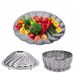 Zréckzéibaren, zesummeklappbare Dampfgarer-Schacht aus Edelstol, multifunktionellt Lotus-Dampfgarer-Schacht, Dampfgarer-Rack, variéiert Uebst-Schacht, Kichen-Oflafschacht_voghion.com
