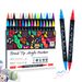 Dual Tip Watercolor Brush Markers For Kids - 24 Colors Blendable Acrylic Paint Markers Set, Soft Brush & Fine Tip For Drawing_voghion.com