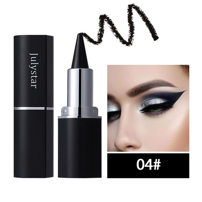 Göz Farı ve Eyeliner Kombinasyonu Mat Uzun Ömürlü Su Geçirmez Hızlı Kuruyan Eyeliner Eyeliner Göz Makyajı Düz Soğuk Siyah Eyeliner_voghion.com