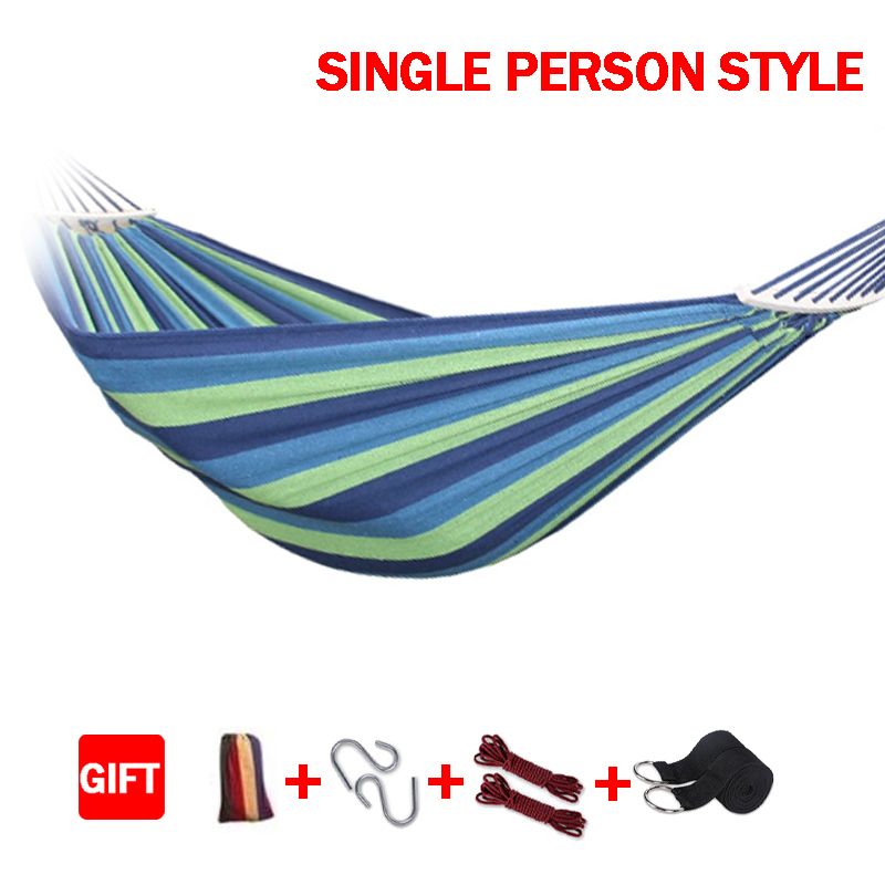Dvokatna viseća mreža s zadebljanim platnom, pogodna za kampiranje na otvorenom, prijenosna vanjska viseća mreža, ljuljačka, krevet, viseća mreža za spavanje_voghion.com