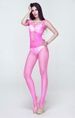 Blancho SE-146-FUCHSIA Lady Lace Open Crotch Body Stocking - Pink - Medium_voghion.com
