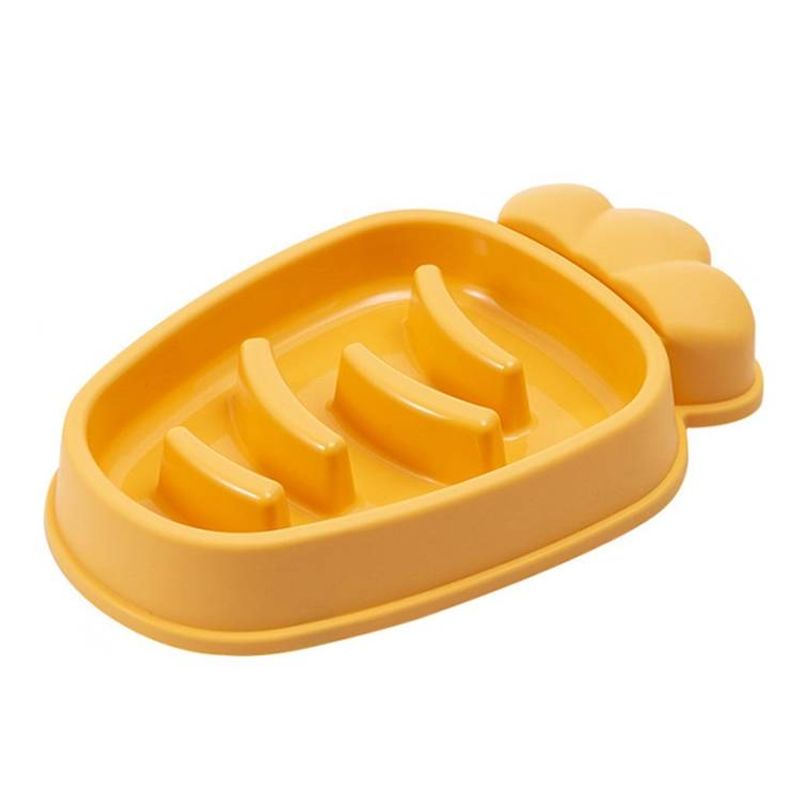 Radish Shape Dog Slow Food Bowl Anti-Tip Over Pet Bowl_voghion.com