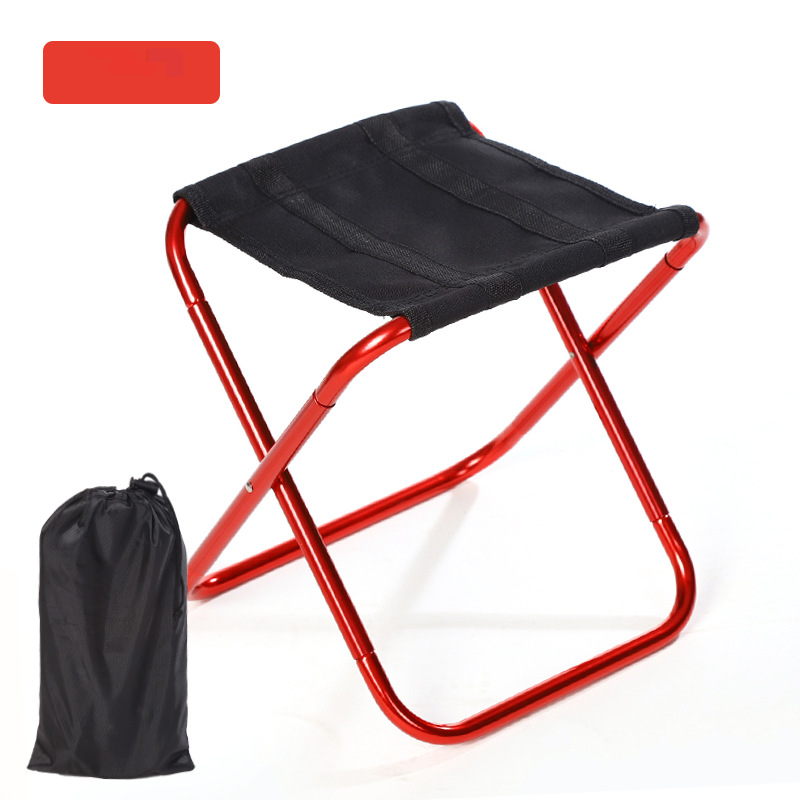 Taburete plegable de aleación de aluminio para acampar al aire libre, taburete pequeño, taburete de pesca, silla portátil para acampar en la playa, taburete de camping_voghion.com