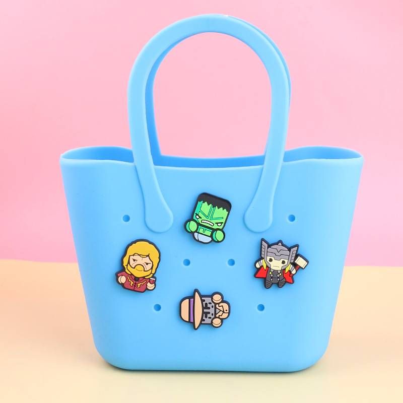 Colorful Handheld Silicone Beach Bag Cell Phone Storage Beach Bag Lightweight Compact Kids Walking Diy Key Bag Bag Bag_voghion.com