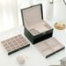 Multifunctional Jewelry Box Large Three Layer Lockable Leather Jewelry Storage Box Earring Jewelry Box Earring Storage Box_voghion.com