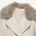 Damen Herbst Casual Kurzer Wasserdichter Trenchcoat Mit Pelzkragen - Lockere Passform, Zweireihig, Streetstyle, Beige_voghion.com