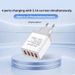Caricabatterie da muro UE a 4 porte con potenza totale di 3,1 A – Compatibile con ricarica rapida QC2.0 per telefoni e tablet (bianco, 3 opzioni di imballaggio: senza/a sacchetto/a scatola)_voghion.com