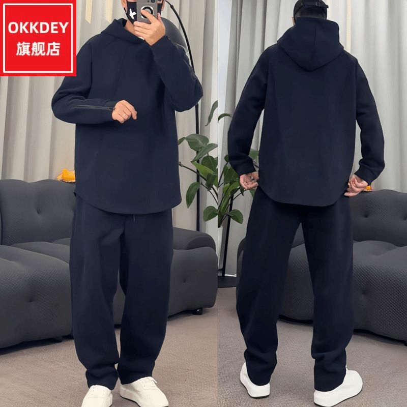 Men's Clothing Fashion Loose Tops And Pants Two Piece Suits For Men And Women Korean Version All Match Casual Suits_voghion.com