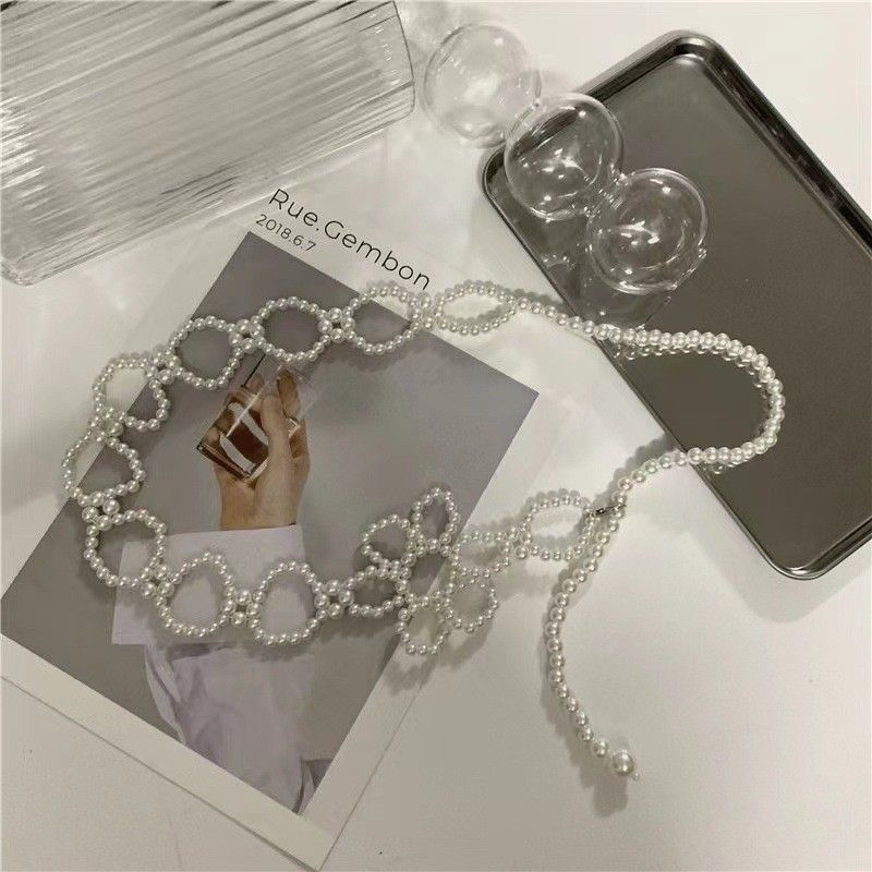 Perlenhohlriemen Fünfblättriger Blumengürtel Crossbody Persönlichkeit Gewebte Perlen Taille Ins Kette Frauen Trendy_voghion.com