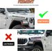 Front & Rear Fenders Compatible With 2020-2024 Jeep Wrangler Gladiator JT Mojave & Rubicon, Off-Road Wheel Fender Liner Set 4 Pcs(Only Fit High Clearance Fender Flares)_voghion.com